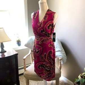 Ralph Lauren Fuchsia Paisley Dress